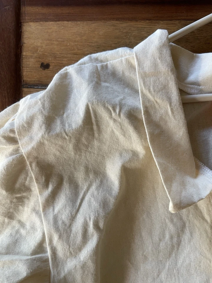 Camisa de muselina manga larga crema cosplay SCA renacimiento pirata 2XL Foto 4 de 4