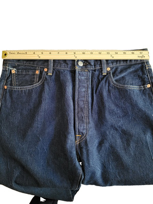 Vintage Levi's 501 Jeans 38x34(36x31) Button Fly Dark Wash