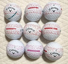 50 Callaway SUPERSOFT Red Splatter 5A/4A Near Mint Used Golf Balls