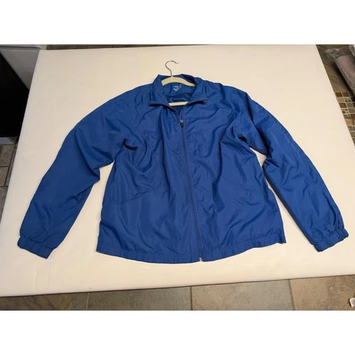 BCG Blue Full Zip Windbreaker Jacket Mens XL Mesh Lined Lightweight Activewear video thumbnail