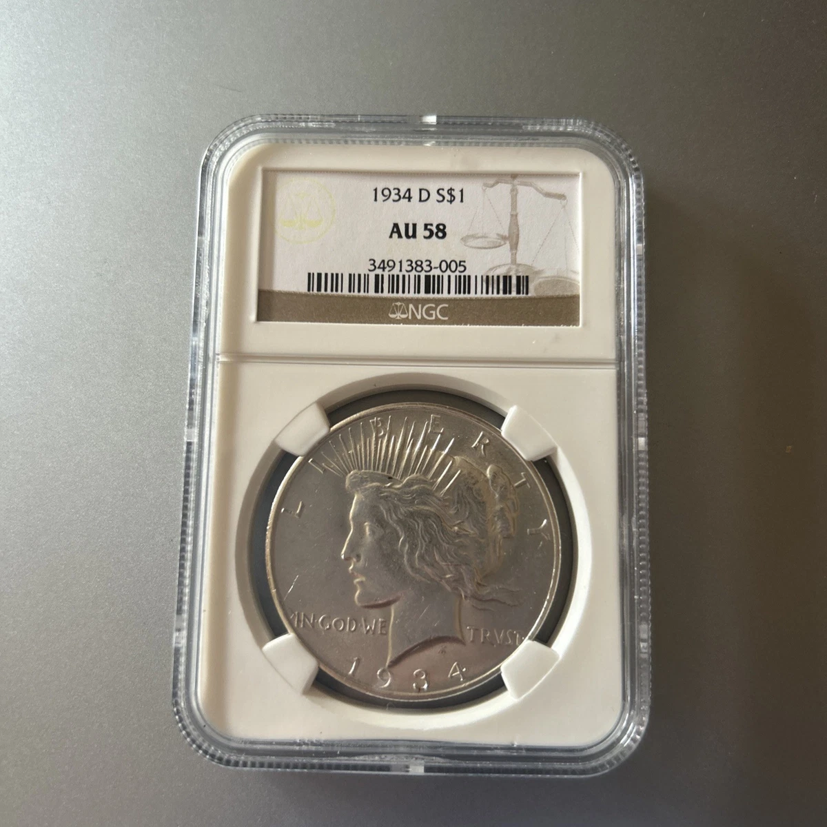 AU 58 Graded 1934 Year Peace Dollars (1921-1935) for sale | eBay