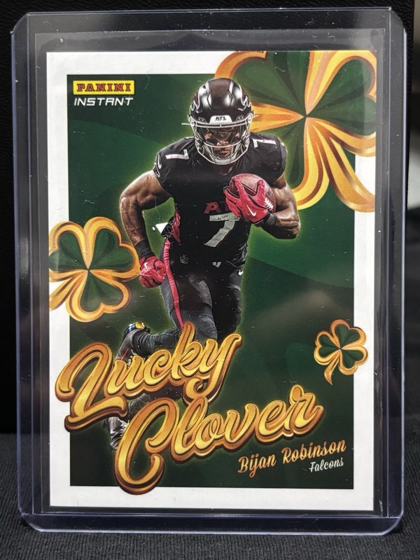 Panini 2025 Instant Lucky Clover Bijan Robinson Insert #7 Atlanta Falcons