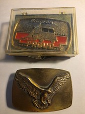 Brass belt buckles. Western Eagle and Snap on