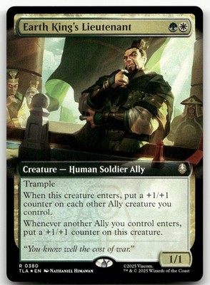 Earth King's Lieutenant (Extended Art) #380 (Foil) NM Avatar: The Last Airbender