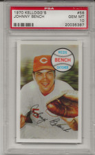 1970 KELLOGG'S #58 JOHNNY BENCH MINT, PSA 10 GEM-MINT, CINCINNATI REDS, HOF