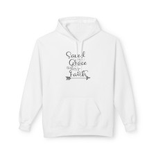 Christian Hoodie    Saved by Grace Through Faith  Bible Verse Sweatshirt