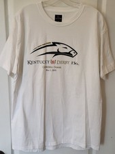 Kentucky Derby 136 T-Shirt May 1, 2010 Sz L White Short Sleeve Churchill Down