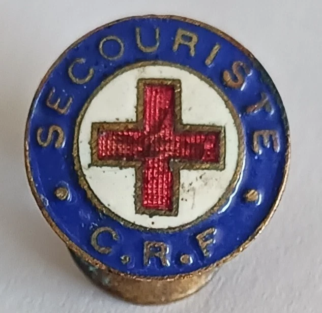 Broche Ancienne émaillée Croix Rouge - Donneur De Sang SOS - Occasion