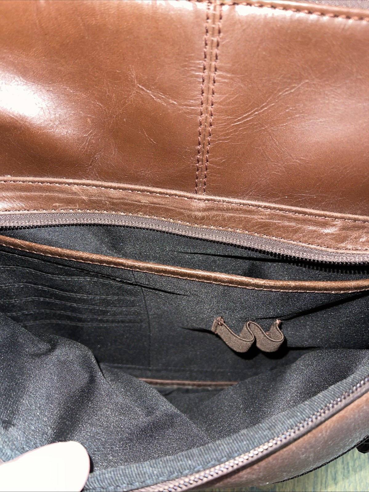 100% Leather Backpack Padded Computer Compartment… - image 11