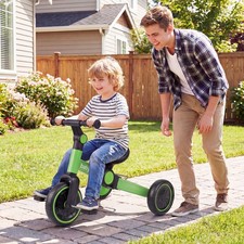 5-In-1 Bike Kids Balance Bike with Removable Pedals Adjustable Handlebar