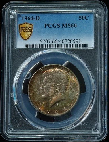 1964-D Kennedy Half PCGS MS66