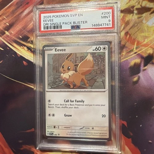 2025 POKEMON SVP EN-SV BLACK STAR PROMO #200 EEVEE PSA 9