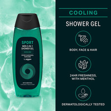 Men Sport 3In1 Shower Gel Refill, 2 X 1000Ml 1 L (Pack of 2) 4.50 per litre