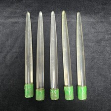 Lot of 5 Vintage MCM Lucite Acrylic Taper Candles CLEAR 9 in