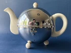 Vintage Heatmaster Teapot Latching Chrome Cozy Display Piece Kitchenware