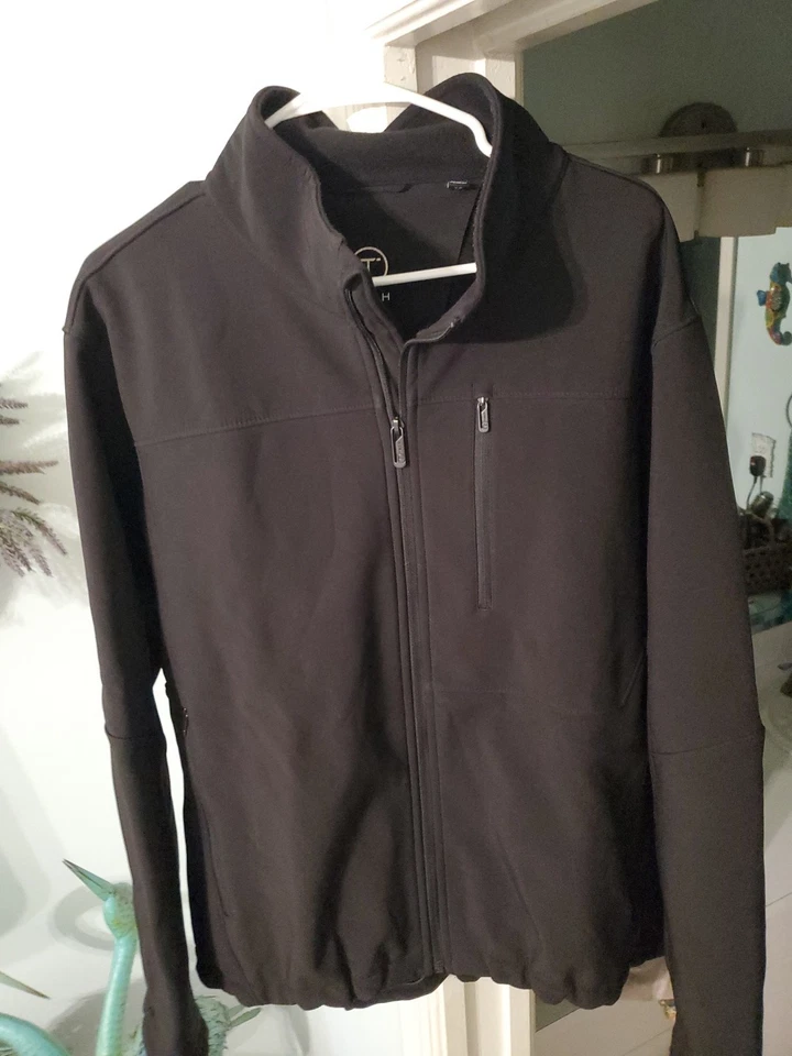 Chaqueta Tumi Forrada de Vellón Cremallera Completa Negra Hombres XL Abrigo de Invierno Negro Bolsillos Viaje  Foto 2 de 4