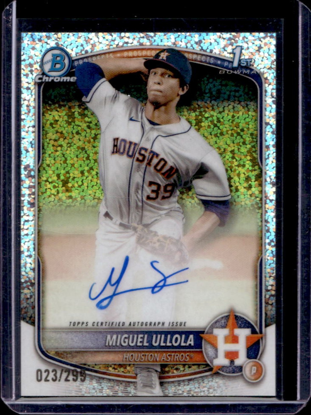 2025 Bowman Chrome Miguel Ullola Auto Speckle Refractor 1st #/299 Astros