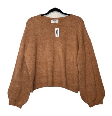 Old Navy Girls Plus Size 18 XXL Balloon Sleeve Sweater Coffee Boho Cozy Boxy NWT