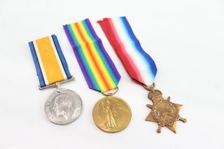 WW1 1914 15 Star Trio Named Pte Name Removed Lanc Fus