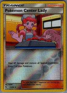 Pokemon Center Lady 64/68 Reverse Holo Hidden Fates