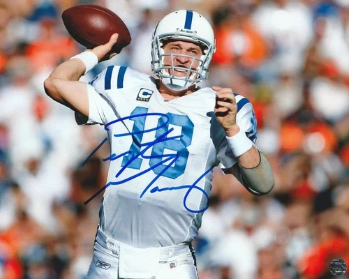 Peyton Manning Autographed Indianapolis Colts 8x10 Photo/COA/Matching Hologram