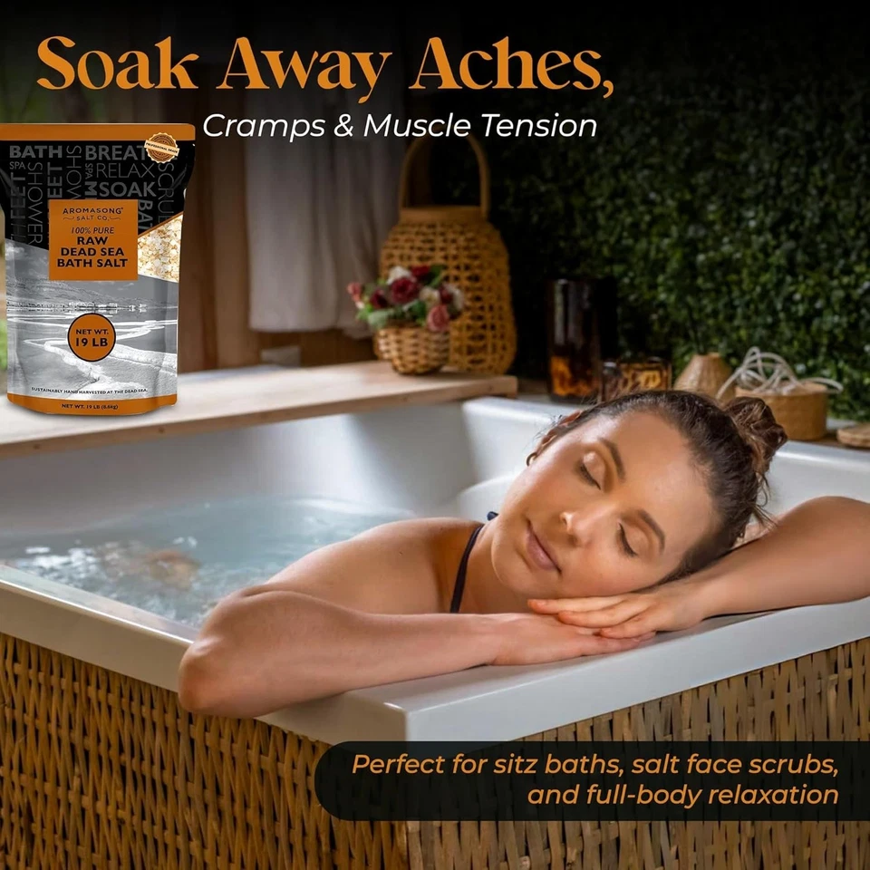 Sal del Mar Muerto para relajación - Paquete a granel de 10 libras Foto 4 de 4