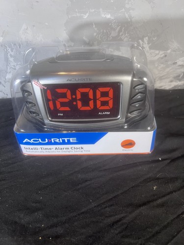 Acu-Rite 13030 Intelli-Time Alarm Clock With Adjustable Volume And ...