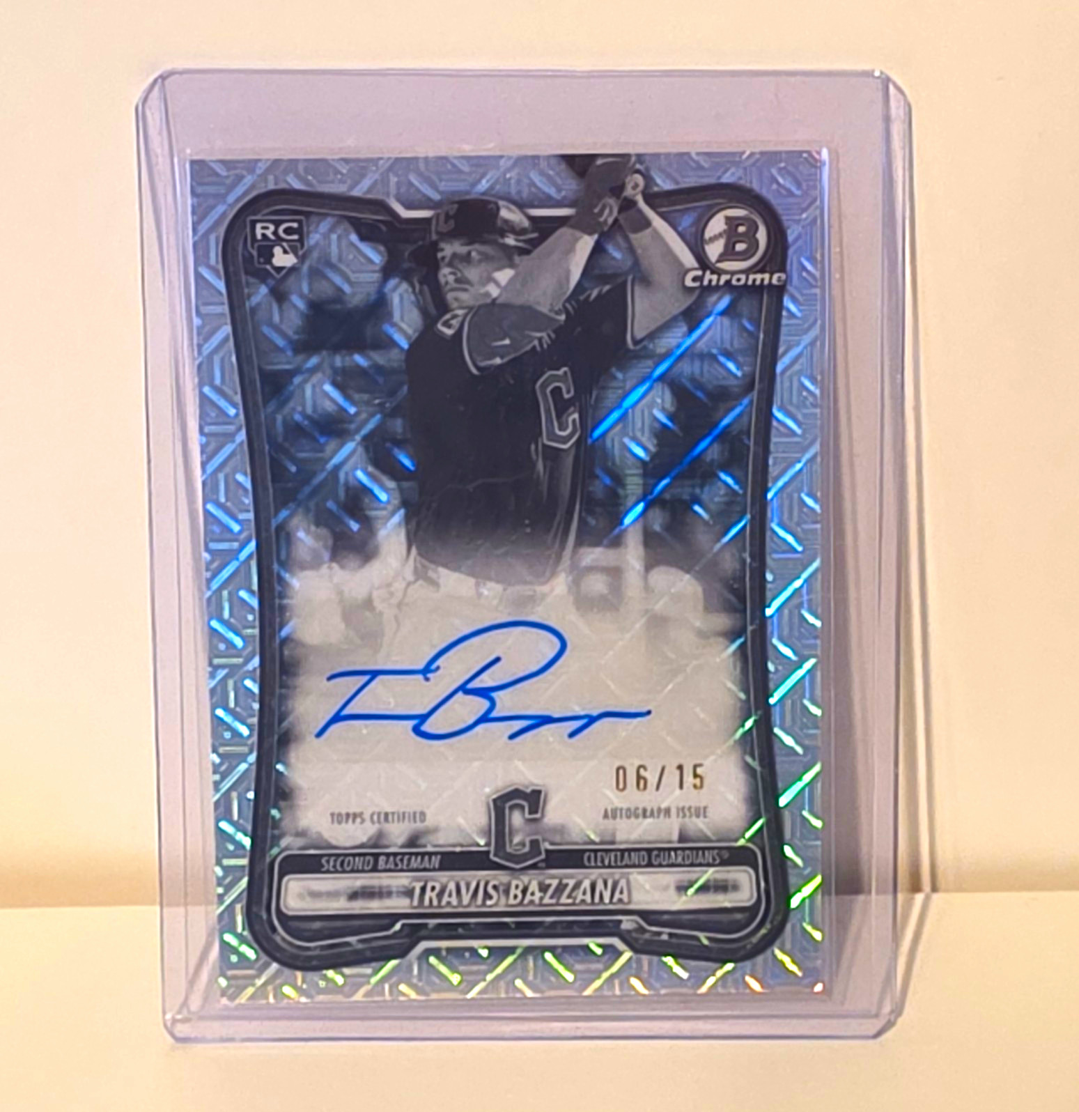 2026 Bowman Chrome Travis Bazzana RC Auto CPA-TB Black And White MOJO  /15