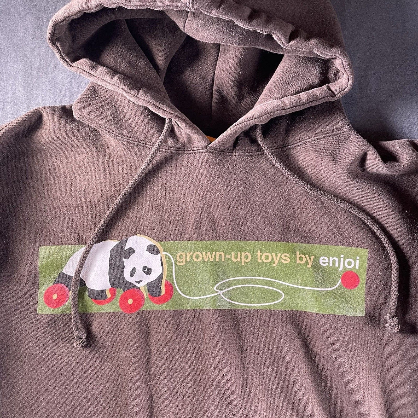 Hoodie Mens Large Brown Sports Punk Skater Panda Toy