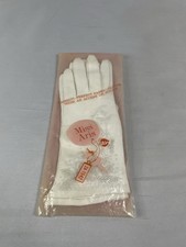 Vintage Miss Aris White Stretch One-Size-Fits-All Gloves 2A-1342 New Old Stock