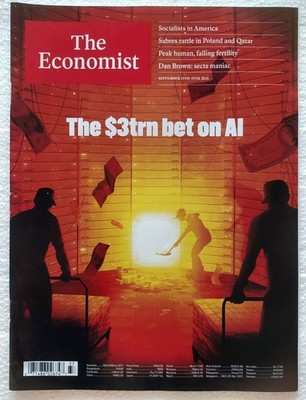 The Economist Mag 13.-19. September 2025 3 Billionen $ Wette auf KI-Cover Gio...
