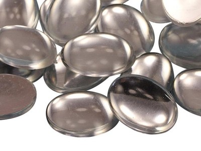 Allstarco 25x18mm Crystal Clear H102 Flat Back Acrylic Oval Cabochon Pro Grad...