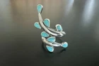 Vintage Dominique Dinouart Large Mexican Wrap Around Ring Sterling Silver size 7