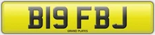 BIG REG B19 FBJ NUMBER PLATE INITIALS REGISTRATION ASSIGNED FREE NO FEES RARE FJ