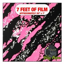 Hydrographic film Pink Rip Tear hydro dipping 7' x 20" hydro dip