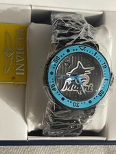 Nuevo Invicta MLB Miami Marlins Unisex Watch 40mm Black 42590 Limited Edition