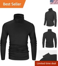 Lightweight Long Sleeve Turtleneck for Men - Slim Fit and Breathable Fabric