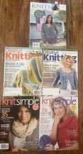 Knitting Magazines lot of 5 Creative Knits/Knit Simple/Interweave Knits