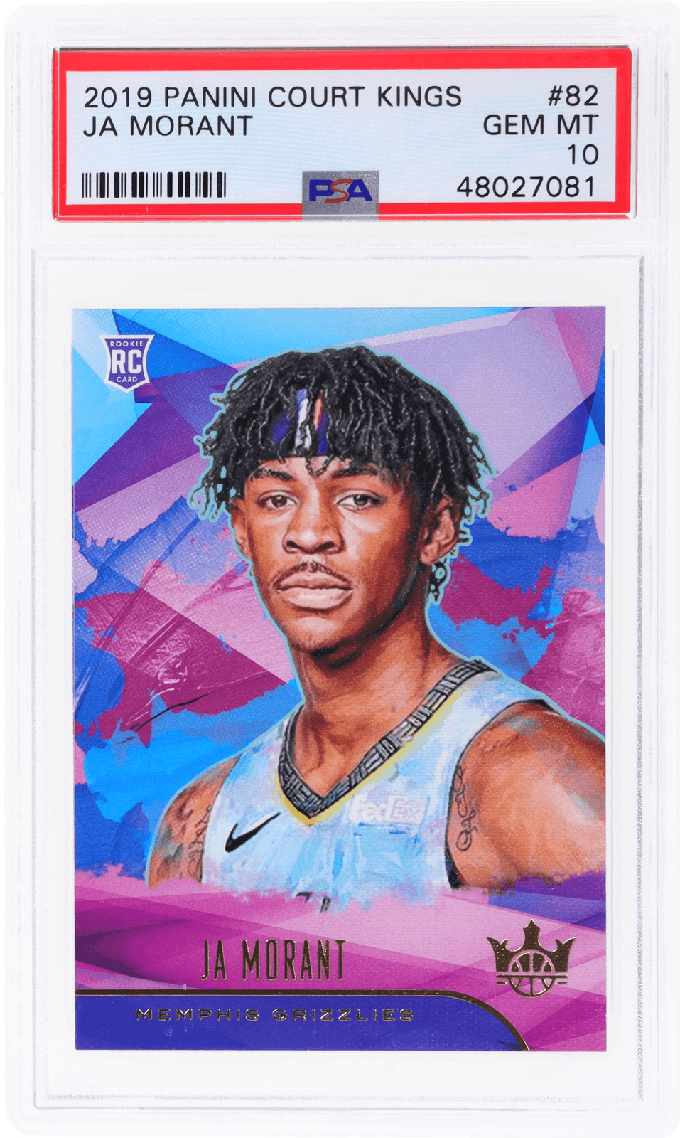 2019 Panini Court Kings Ja Morant #82 PSA 10 Rookie RC