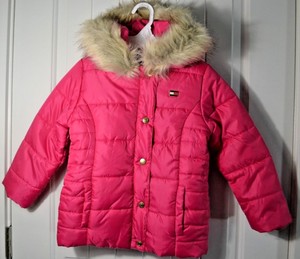 tommy hilfiger pink puffer jacket