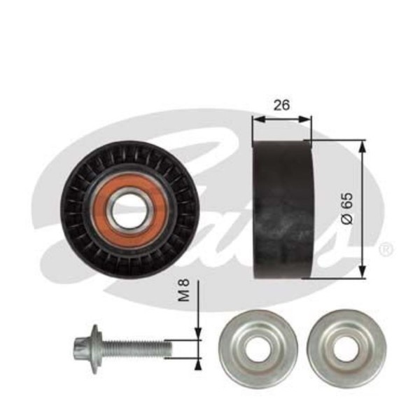 Gates Umlenk FüHrungsrolle Keilrippenriemen FüR Mercedes-Benz C-Klasse T36618-image