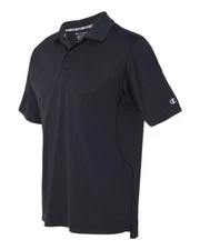 Champion Men's Ultimate Double Dry Polo Shirt H131 Color Black, Size Small