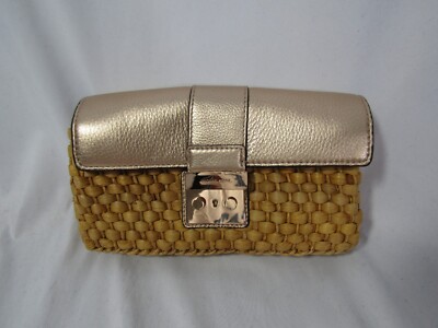 Michael Kors woven gabriella clutch (missing strap)