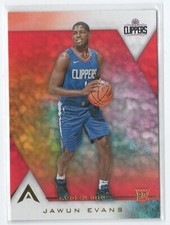 2017-18 Ascension RC #131 JAWUN EVANS, LOS ANGELES CLIPPERS Front of Jersey Visi