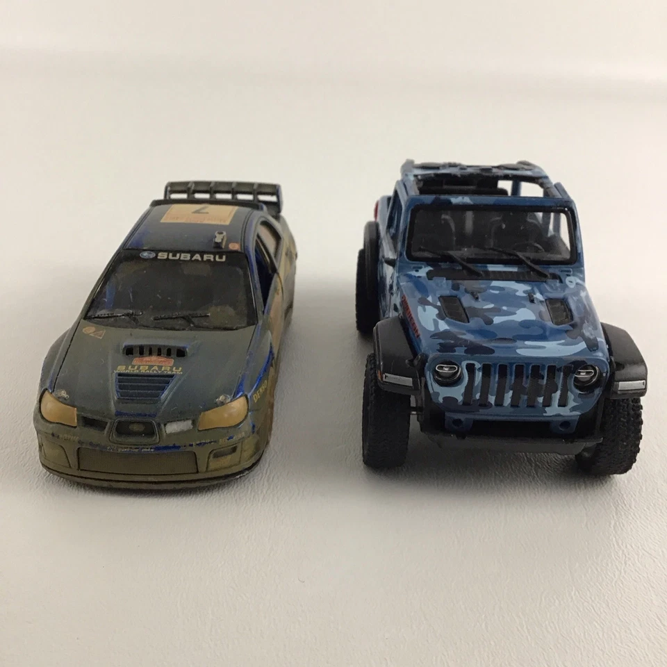 Lote de vehículos Kinsmart Die Cast Cars Pull Back N Go Jeep Wrangler Subaru Impreza Foto 2 de 4