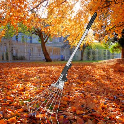 Garden Leaf Rake Sturdy Multifunctional Tool for Plants Lawns Flower ...