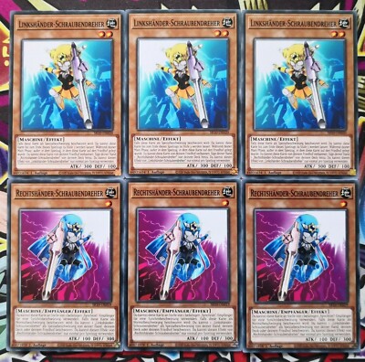 3x Linkshänder+Rechtshänder Schraubendreher SR10-DE020+DE019 C PLAYSET Yu-Gi-Oh