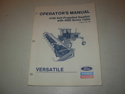 Ih 4000 swather manual for sale