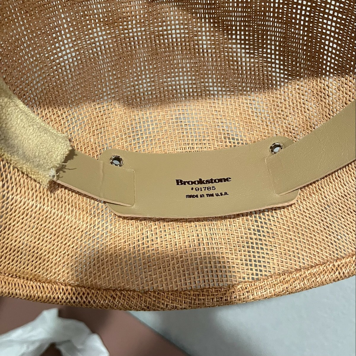 Vintage BROOKSTONE Woven Tan Safari Hat Retro | eBay