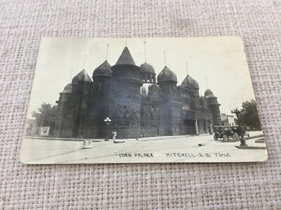 1916 CORN PALACE Real Photo Postcard Mitchell, South Dakota RPPC